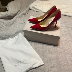 Jimmy Choo red stilettos